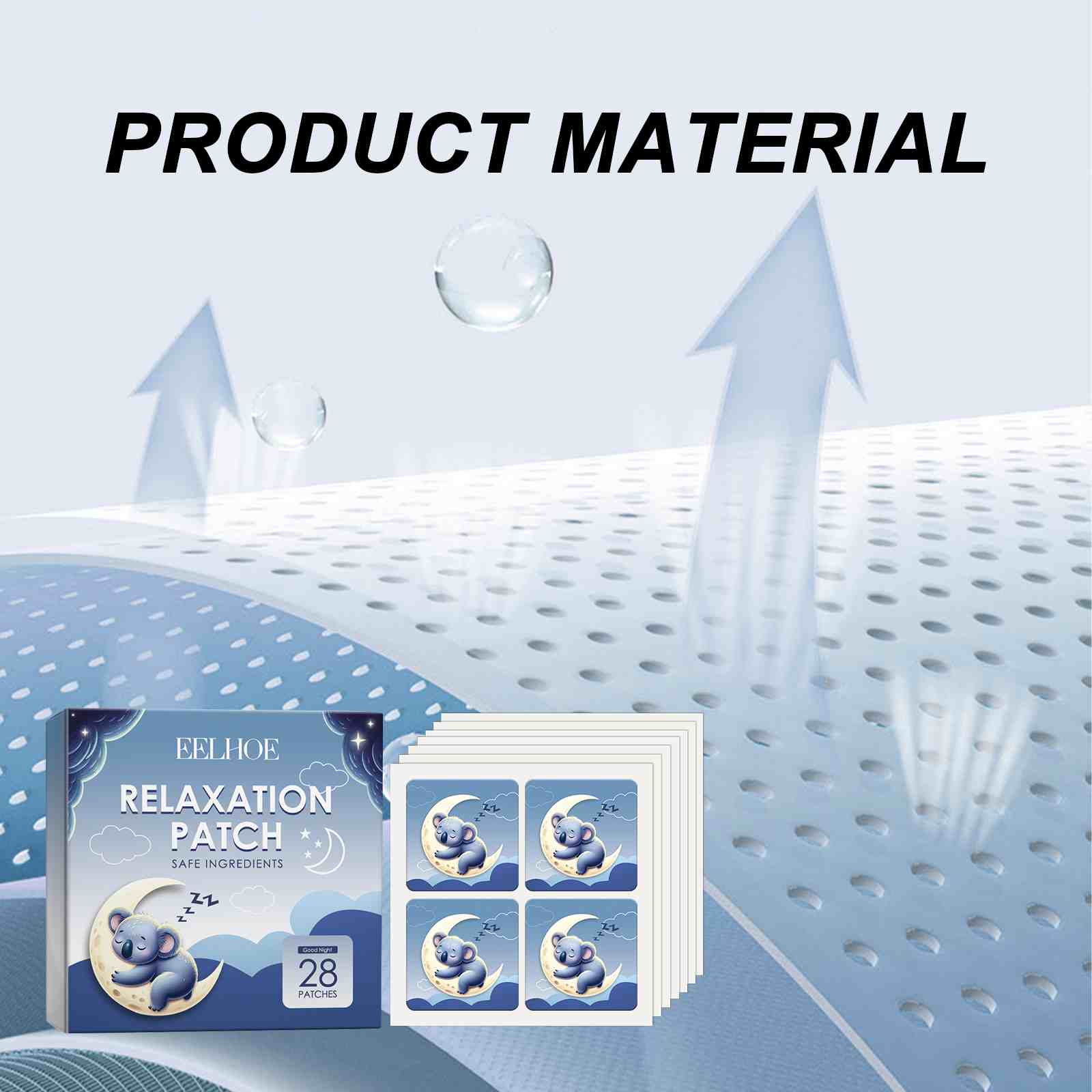 EELHOE Sleep Night Cartoon Patches - No-Skin-Contact Sleep Aid for Home & Travel, Cute & Natural