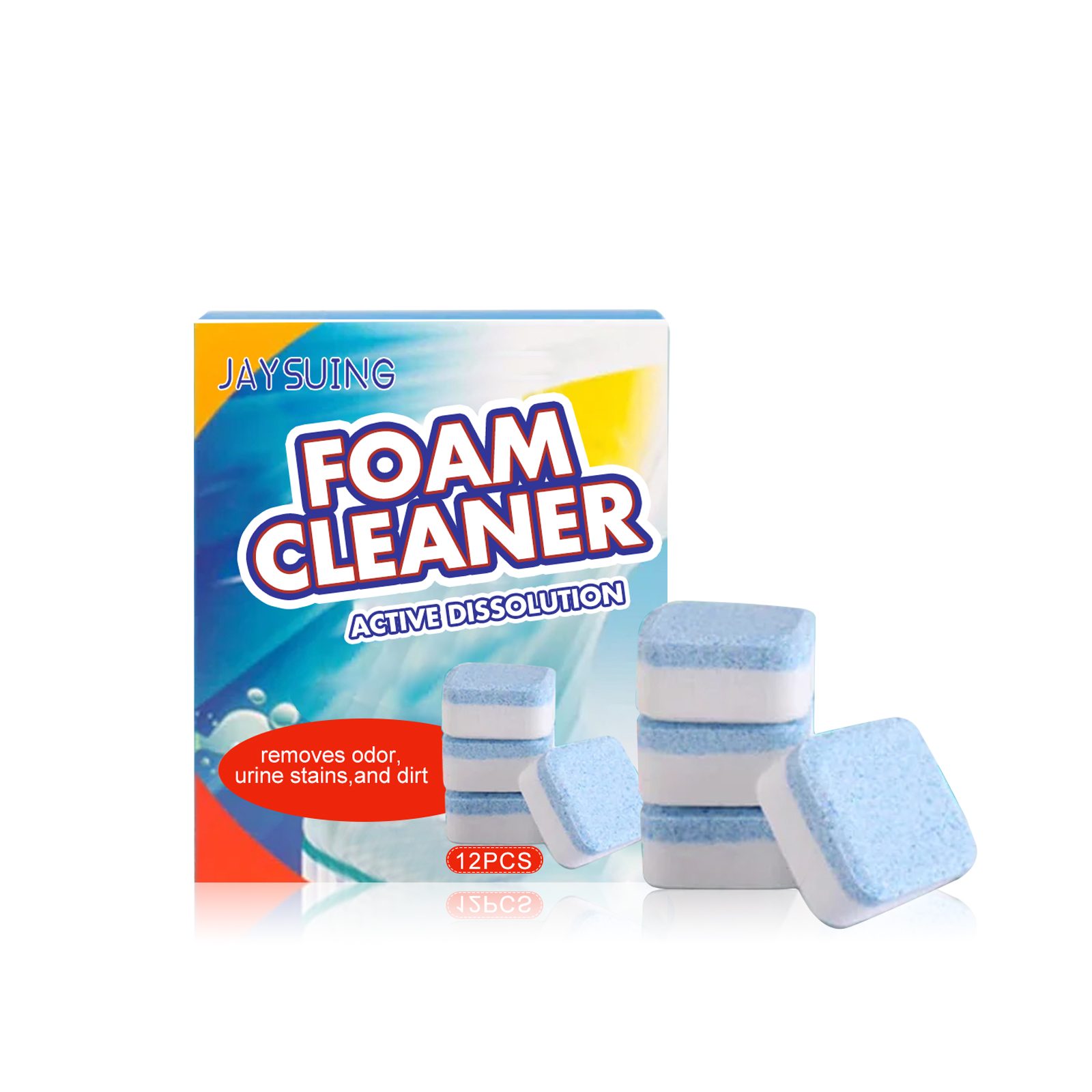 JAYSUING Toilet Cleaner Tablets (12 Per Box) | 30% OFF 4 Boxes | Shipped in 48H | Fresh Lemon Scent