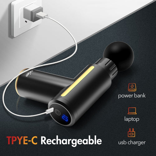 10-Speed Precision Massage Gun - Compact Muscle Relief for Home, Travel & On-the-Go