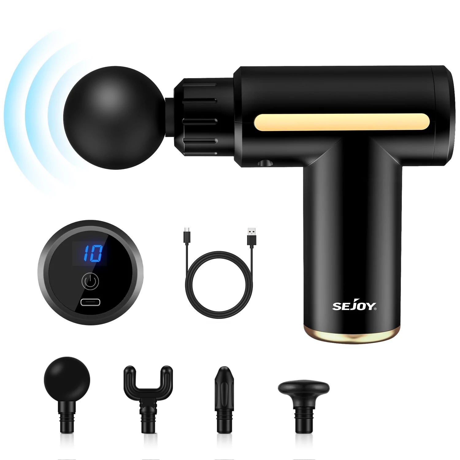 10-Speed Precision Massage Gun - Compact Muscle Relief for Home, Travel & On-the-Go