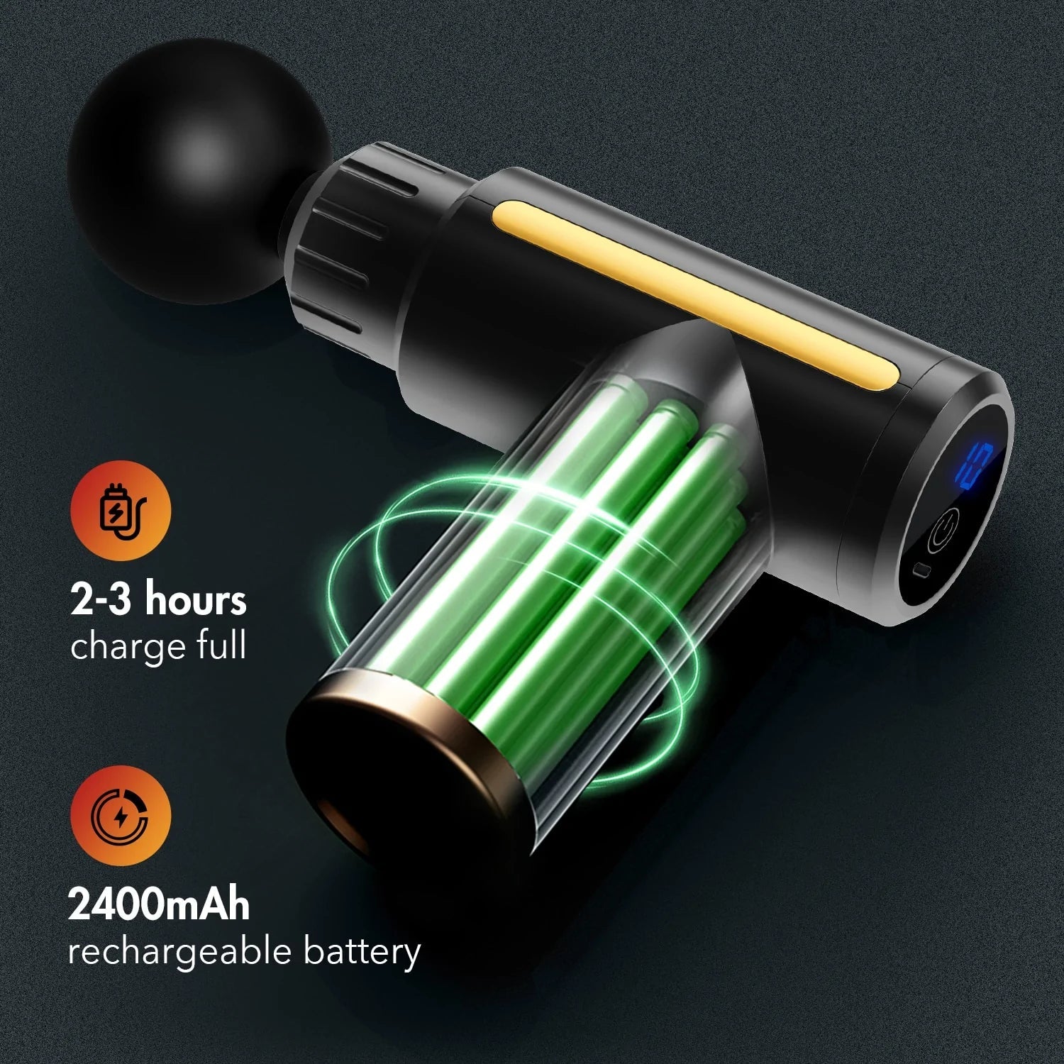 10-Speed Precision Massage Gun - Compact Muscle Relief for Home, Travel & On-the-Go