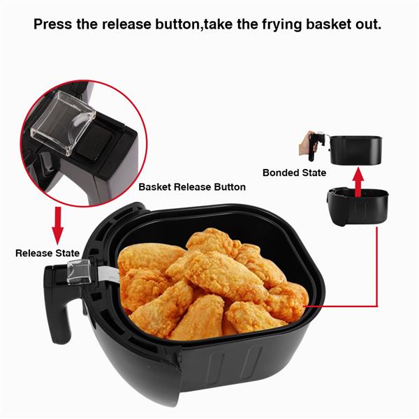 ZOKOP Smart Touch Air Fryer (6.5L) - 7 Presets Oil-Free Cooking for Home & Gatherings