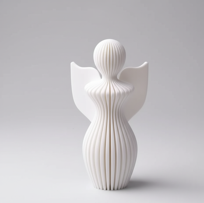 Serene Elegant Angel Statue Decoration | 13cm Height Plant-Based Plastic (PLA) Home Decor (4-7 Day Delivery)