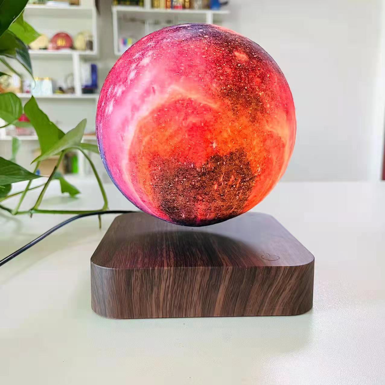 Touch-Control Magnetic Levitation 3D LED Moon Lamp | Corn PLA Material Multi-Color Christmas Gift (8-14 Day Delivery)